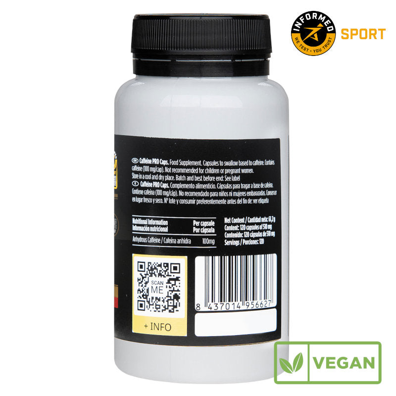 CÁPSULAS DE CAFEÍNA (CAFFEINE PRO CAPS 100MG)